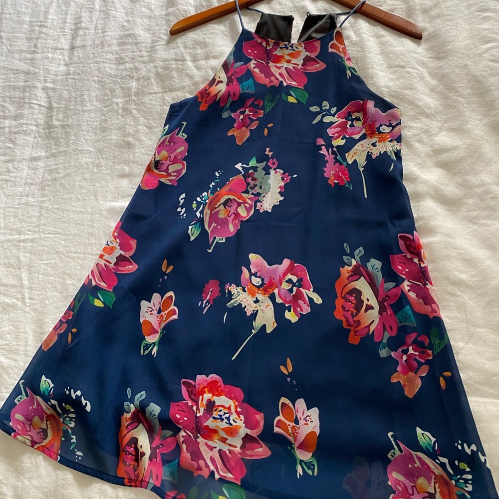Blue Floral Summer Dress